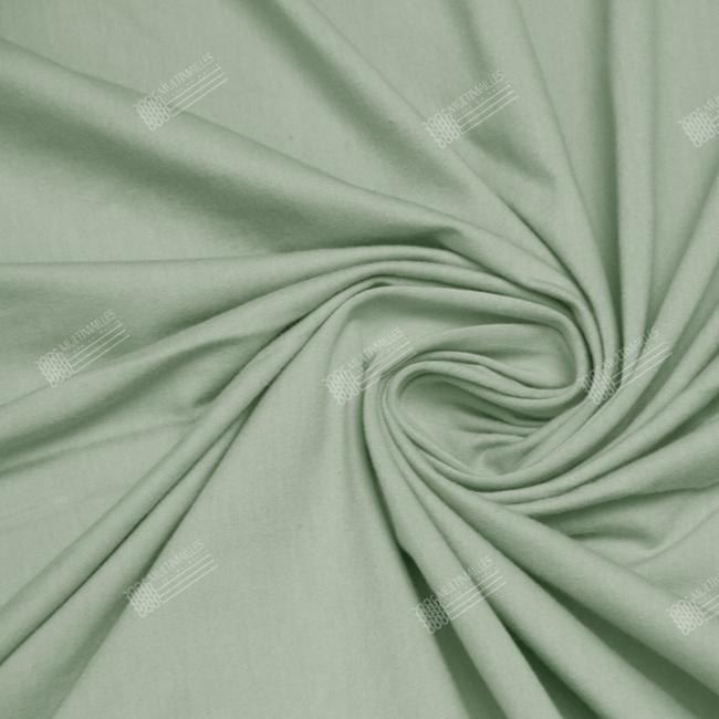 Multimailles | Jersey coton Elasthanne - Vert clair