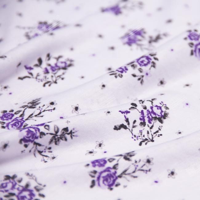 Multimailles | florale - Mauve sur fond blanc