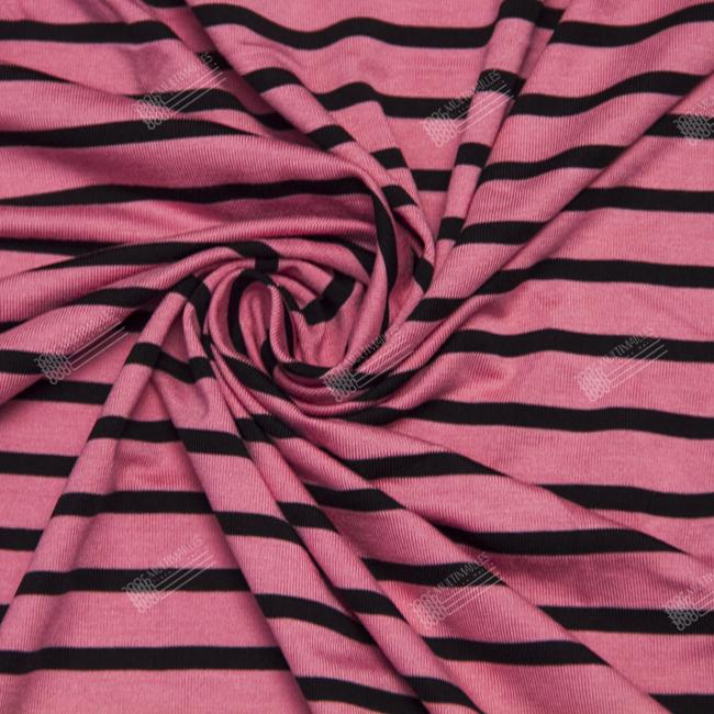 Multimailles | viscose - Noir sur fond Rose