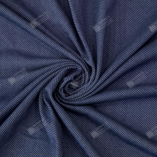 Multimailles | Jacquard diagonale - Bleu jean